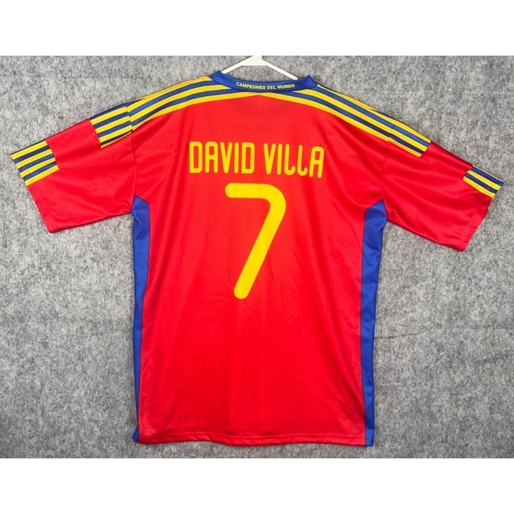 David Villa Spain Futbol / Soccer Nota Bene Jersey Men's Sz Large Made in Italy